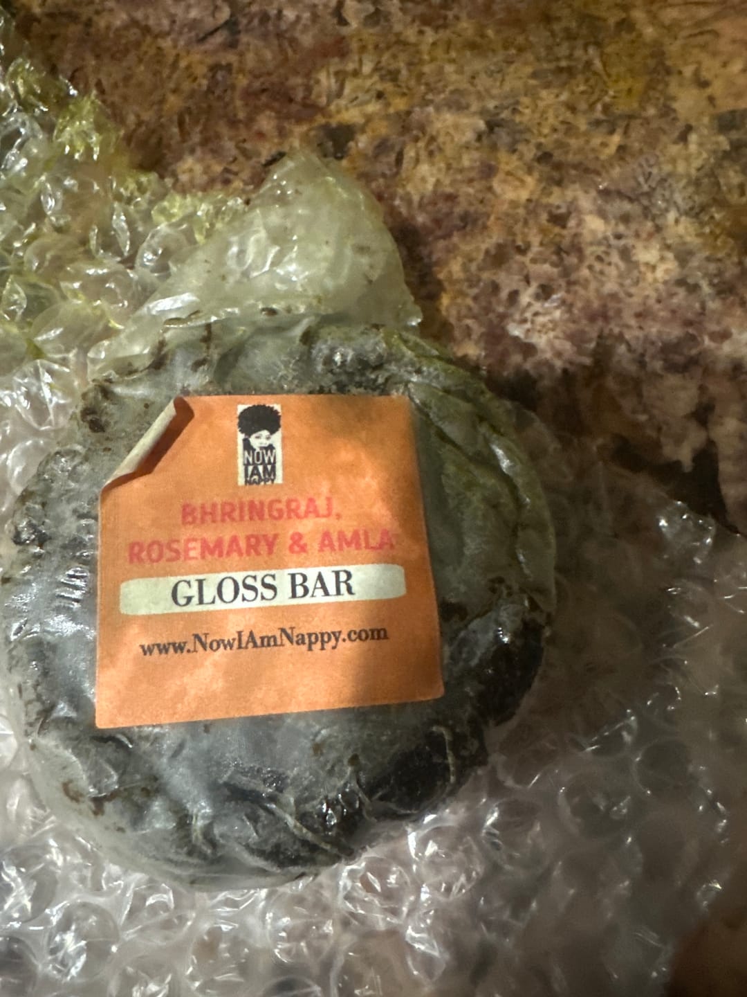 Customer photo review of Bhringraj, Amla, and Rosemary Gloss Bar