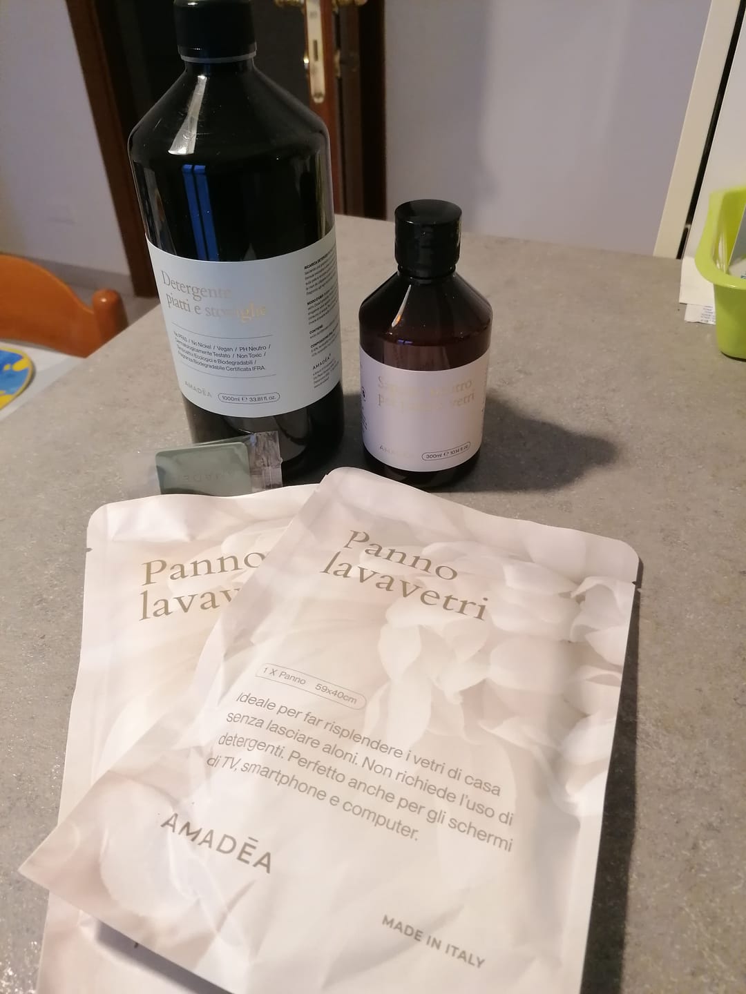Customer photo review of Kit Vetri: Panno + Sapone Neutro