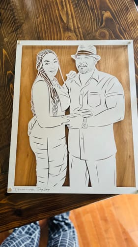 Customer photo review of Custom Metal Portrait