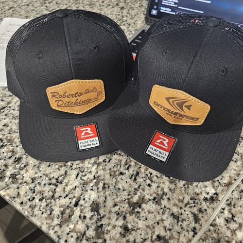 Customer photo review of Richardson 511 Custom Leather Patch Hat