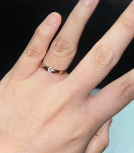 Customer photo review of Sparkling Diamond Promise Ring