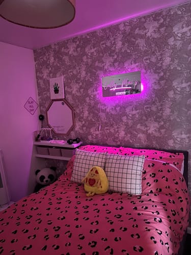 Customer photo review of Personalized Name Mirror - Light Up Mirror