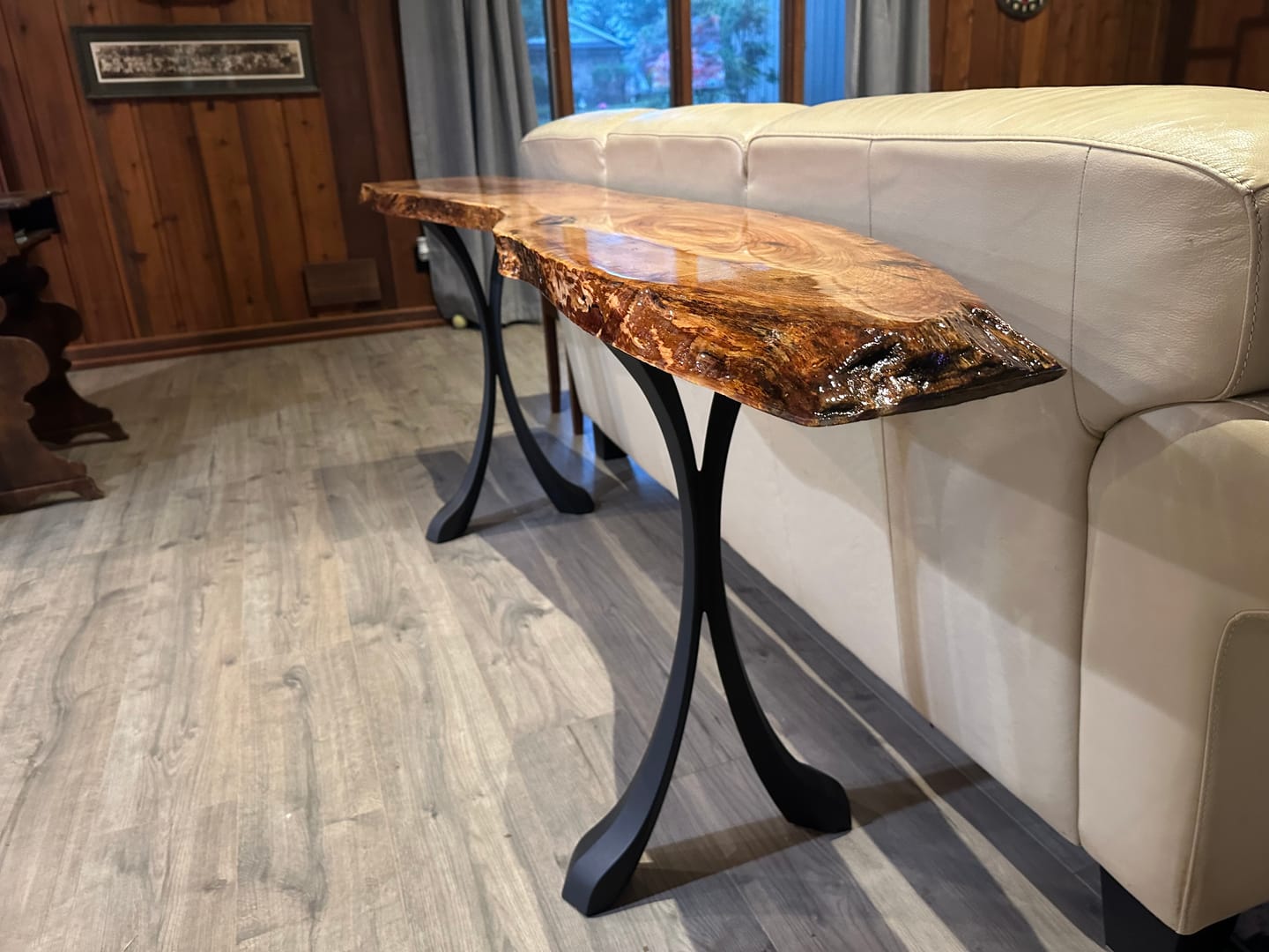 Customer photo review of Console Table Legs 28H 16W Handmade Metal Design 209 Xeni
