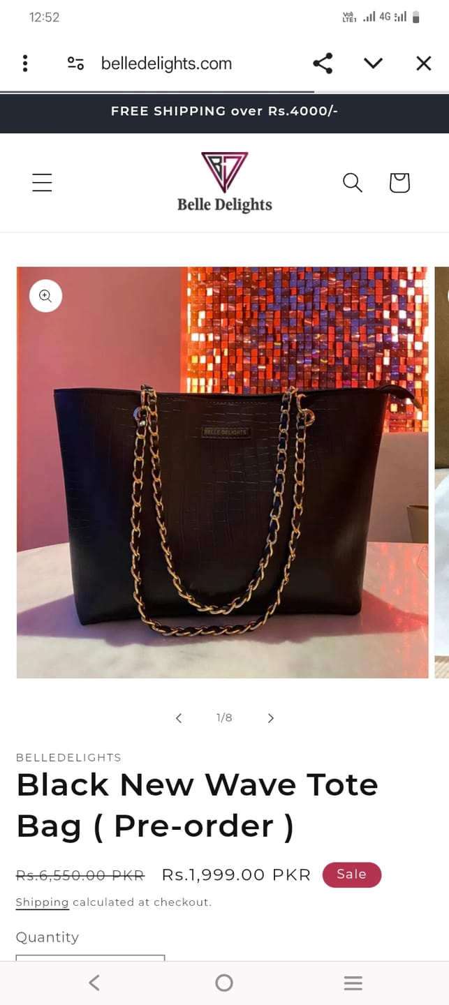 Customer photo review of Black New Wave Tote Bag ( Pre-order )