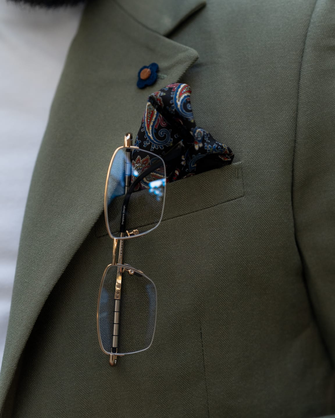 Customer photo review of Bill | Semi-rimless Classic Titanium Glasses | ZanyLen 2024 New Arrival