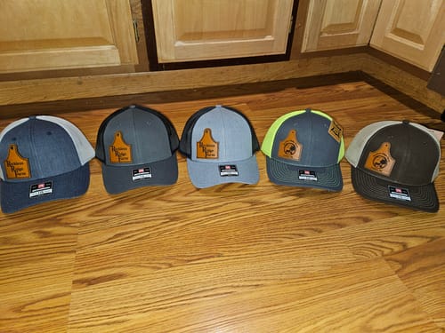 Customer photo review of Premium Custom Leather Patch Hats (Wholesale)