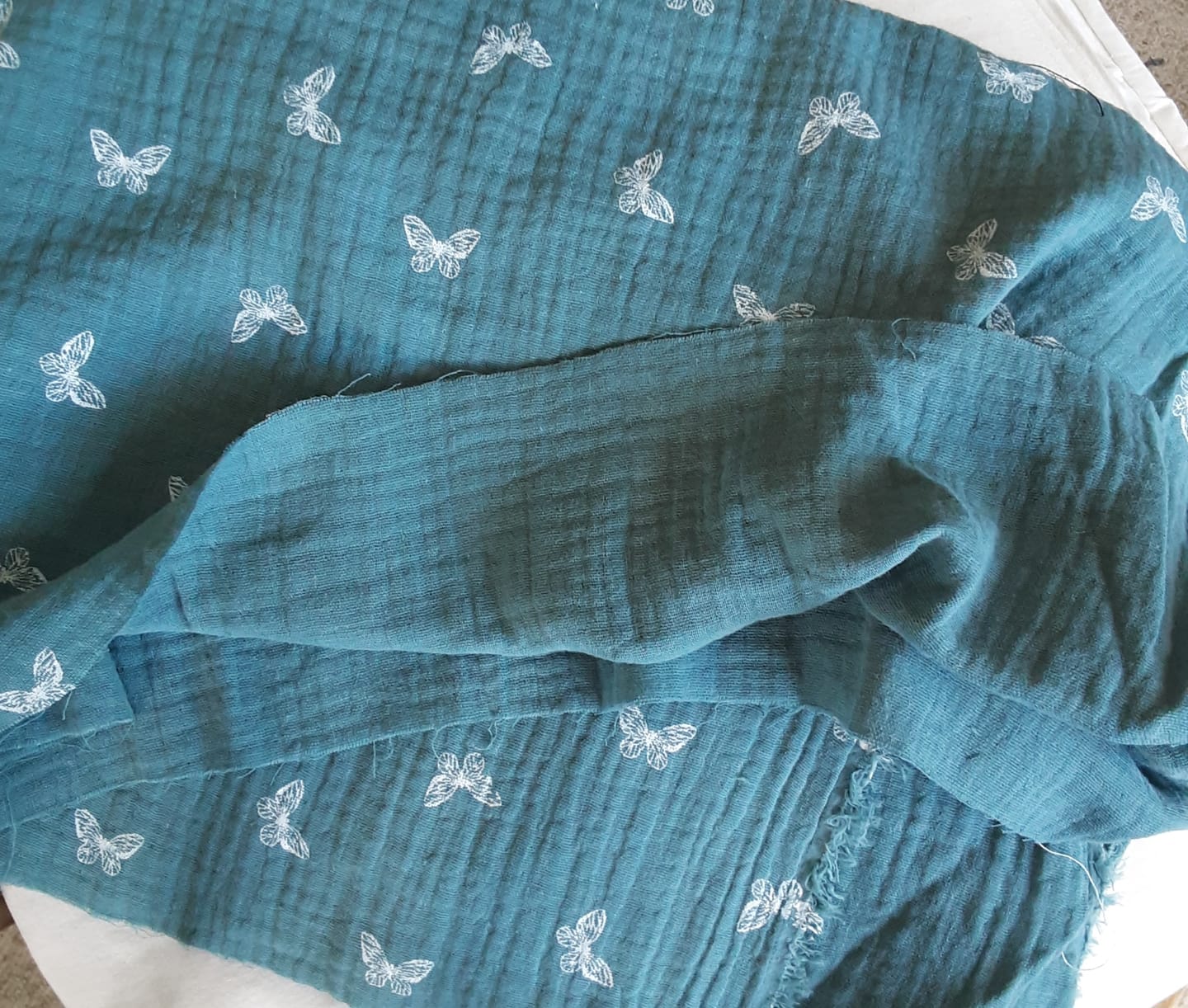 Customer photo review of All Over Butterflies Double Gauze Fabric