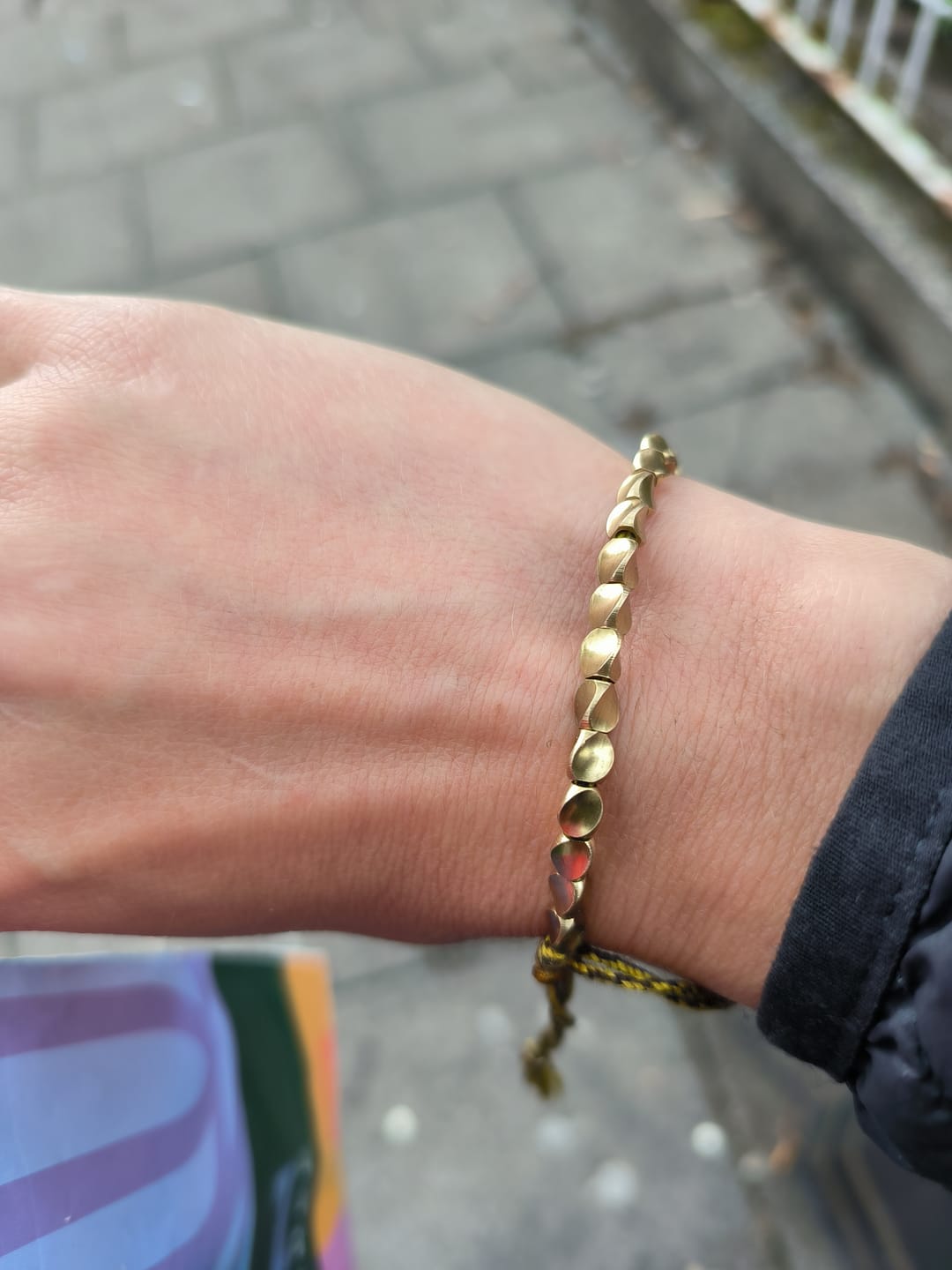Customer photo review of Buddha Stones Tibetan Copper Beads Healing Luck Bracelet