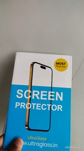 Customer photo review of ultraglass.in Tempered Glass Screen Protector for iPhone 14 / iPhone 13