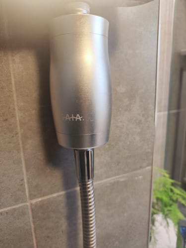 Customer photo review of The Gaia Shower Filter