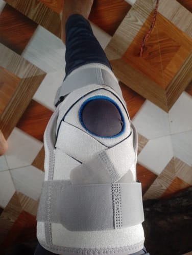 Customer photo review of Neoprene Hinged Patella Knee Brace | Provides moderate support & stability to the Knee - (OPEN TYPE) - Grey (Single Piece)