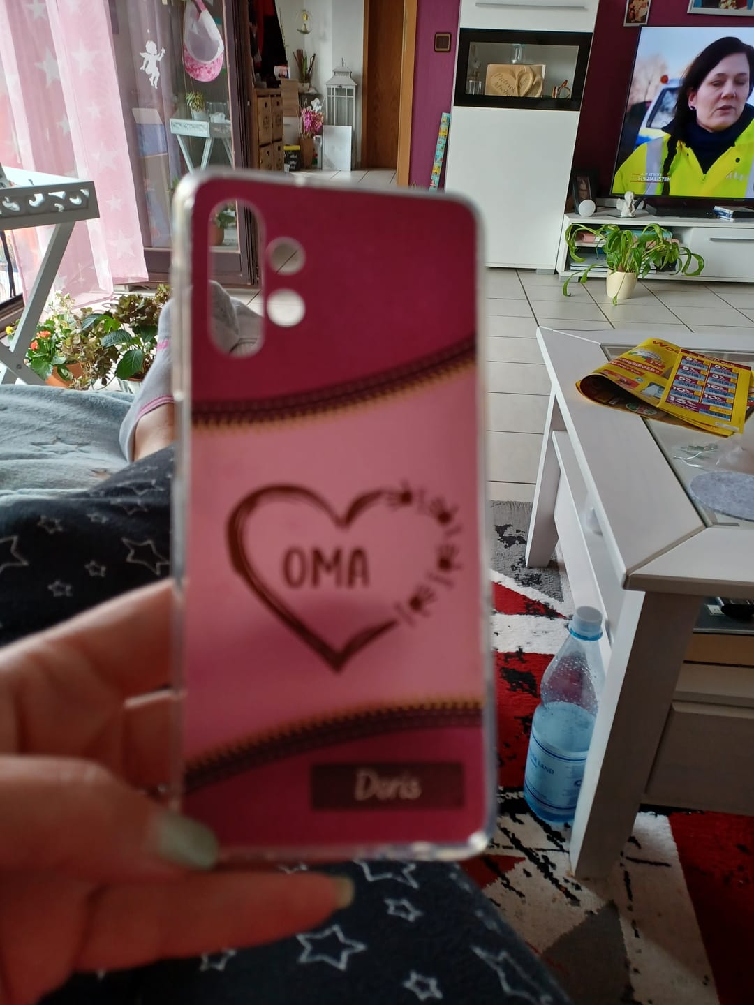 Customer photo review of Lieblingsherz Lederoptik - Personalisierte Handyhülle