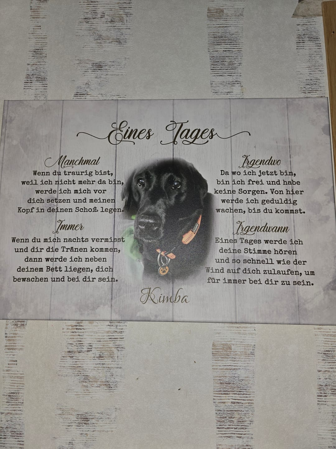 Customer photo review of Eines Tages - Individuelle Leinwand