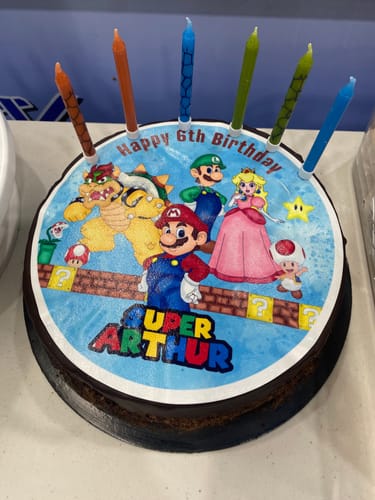 Customer photo review of Super Mario Bothers - Edible Icing Toppers