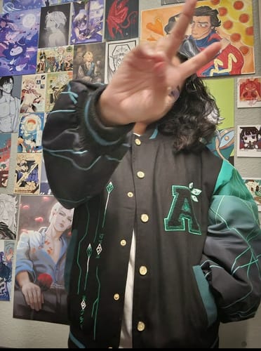 Customer photo review of Genshin Varsity Jacket Preorder