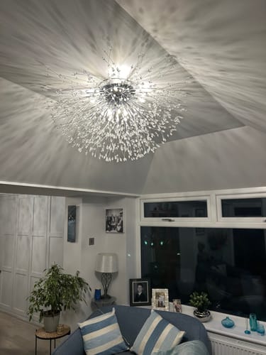 Customer photo review of Modern Beaded Sputnik Flush Mount Ceiling Light