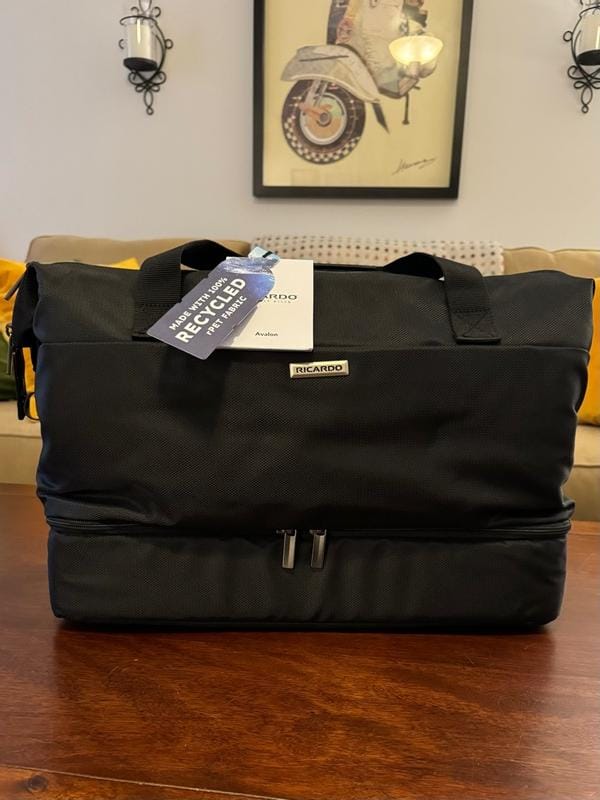 Customer photo review of Avalon Drop-Bottom Weekender Duffel
