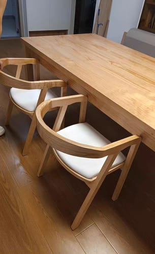 Customer photo review of Elegant Solid Wood Minimalist Conference Table