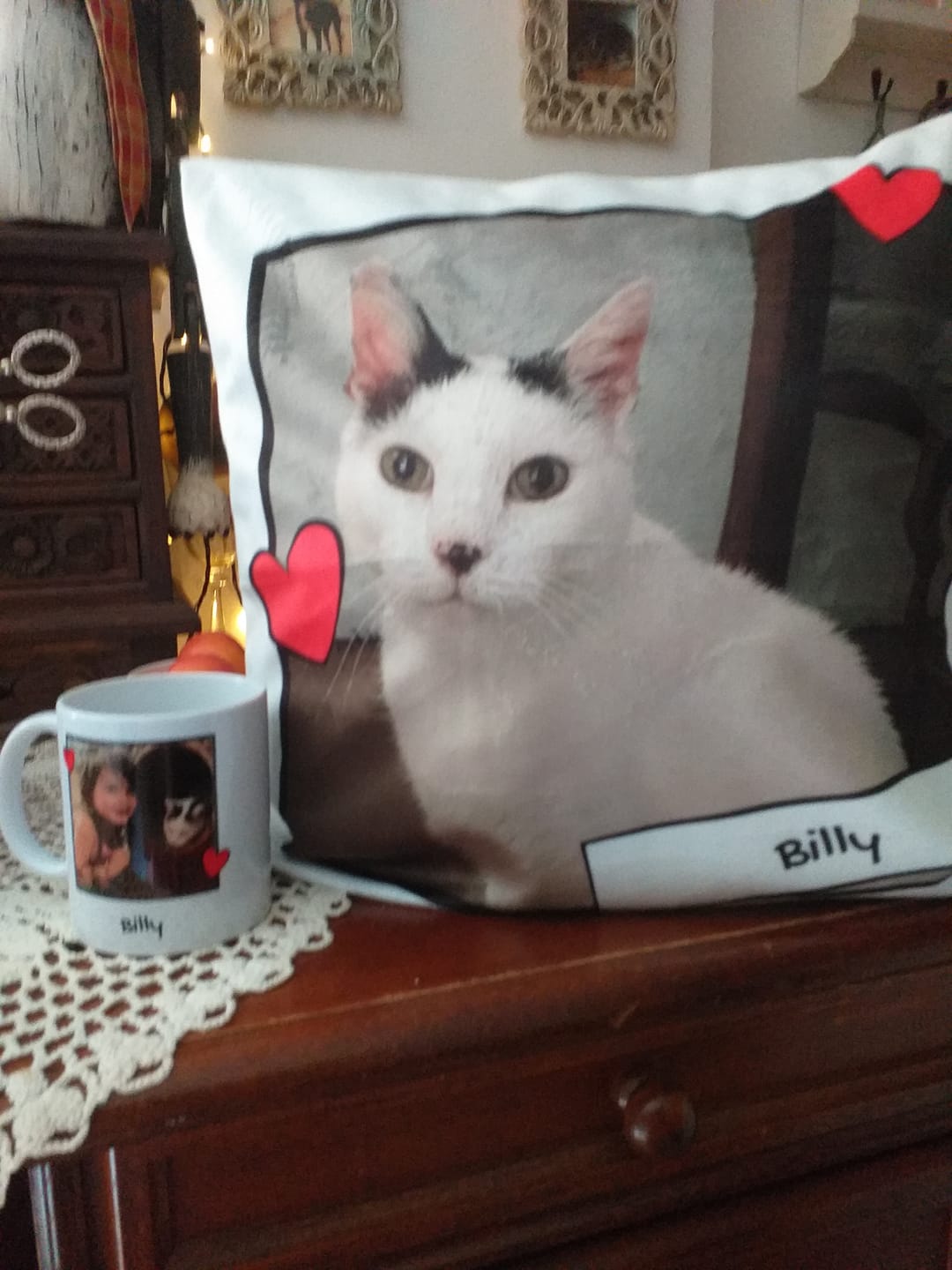 Customer photo review of Fotokissen mit Herzchen - Individuelles Kissen
