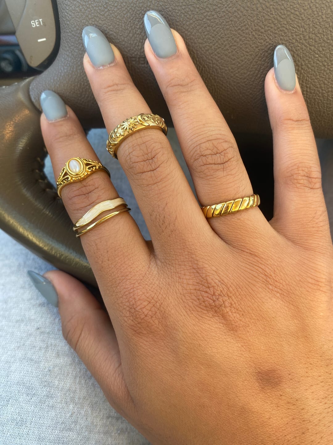 Customer photo review of Layered Sahara Gold Ring