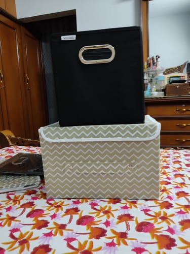 Customer photo review of Qoolish Pack 2 Storage box - Tidy up your space! (Available in 3 colours)