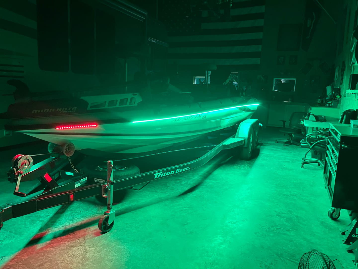 Customer photo review of Submersible Marine LED strip lights for boats with IP68 waterproof rating SMD 5050
