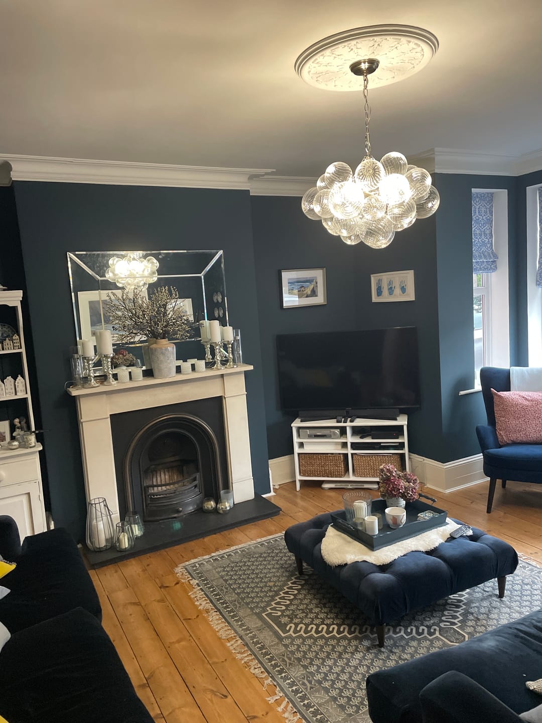 Customer photo review of Modern Cluster Glass Globe Bubble Chandelier