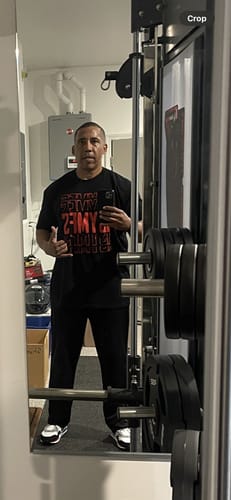 Customer photo review of Iron Addicts Original ISYMFS Tee Shirt