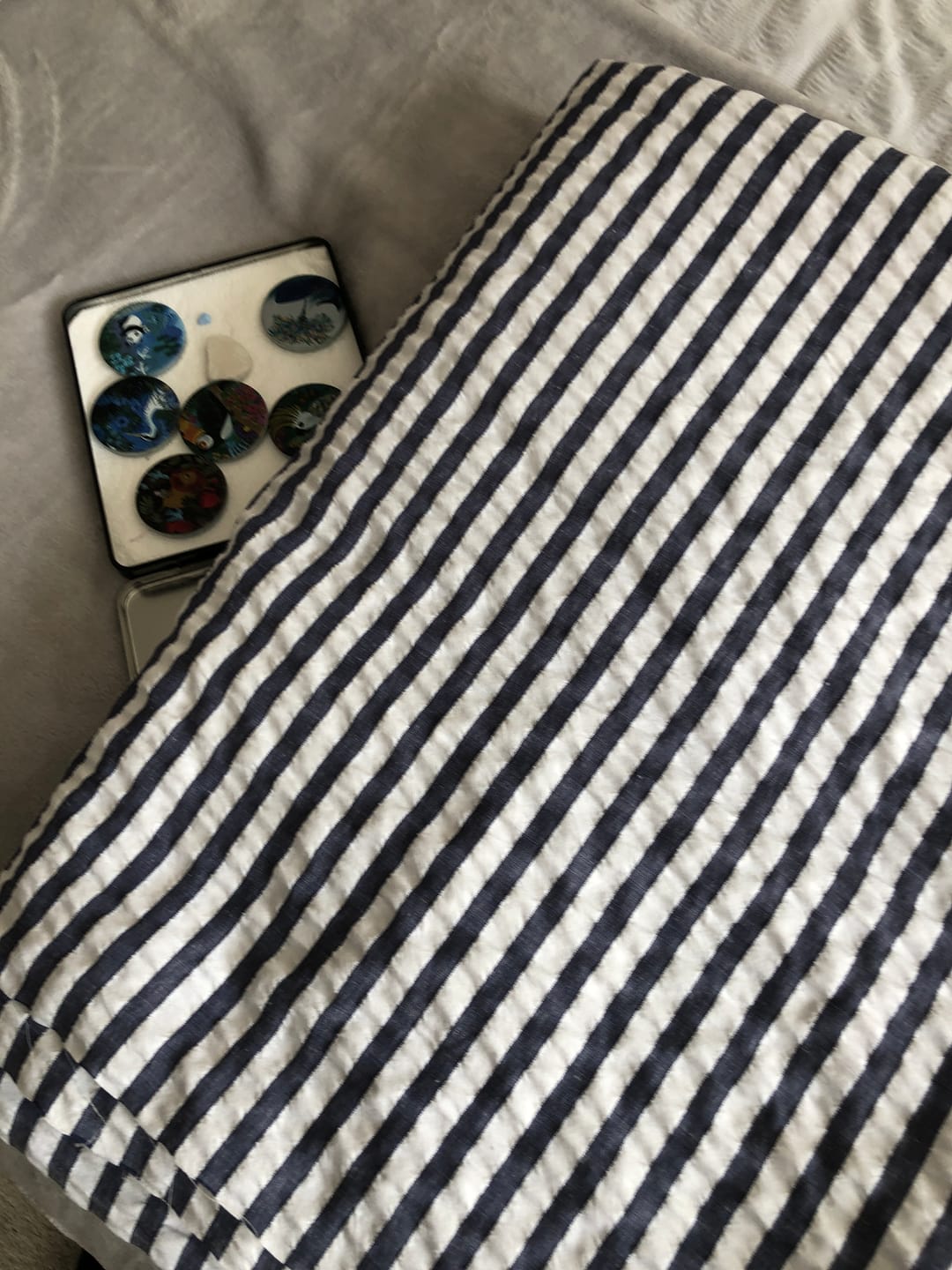 Customer photo review of Wide Stripes Seersucker Fabric