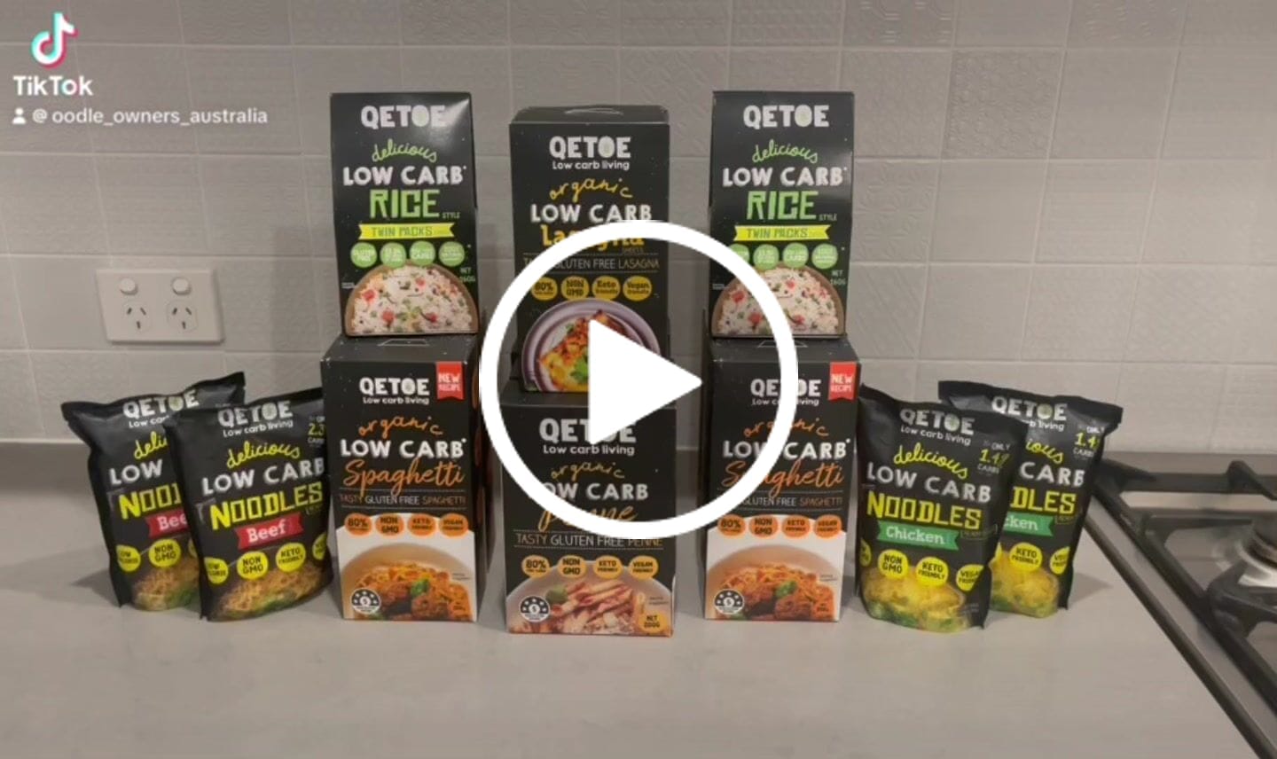 Customer video review of Qetoe Low Carb Instant Noodle Pack - 2x Chicken and 2 x Beef Flavour Packs