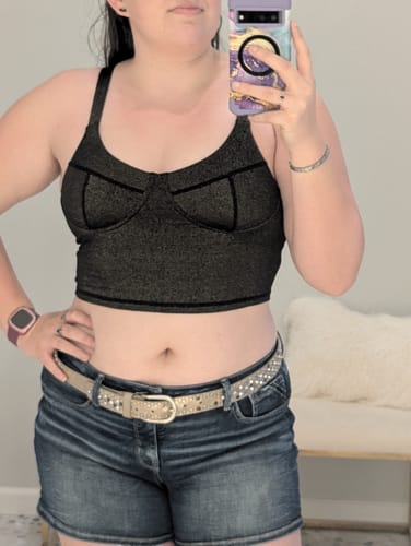 Customer photo review of Onyx Stardust Corset Tank