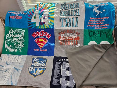 Customer photo review of Classic T-Shirt Blanket