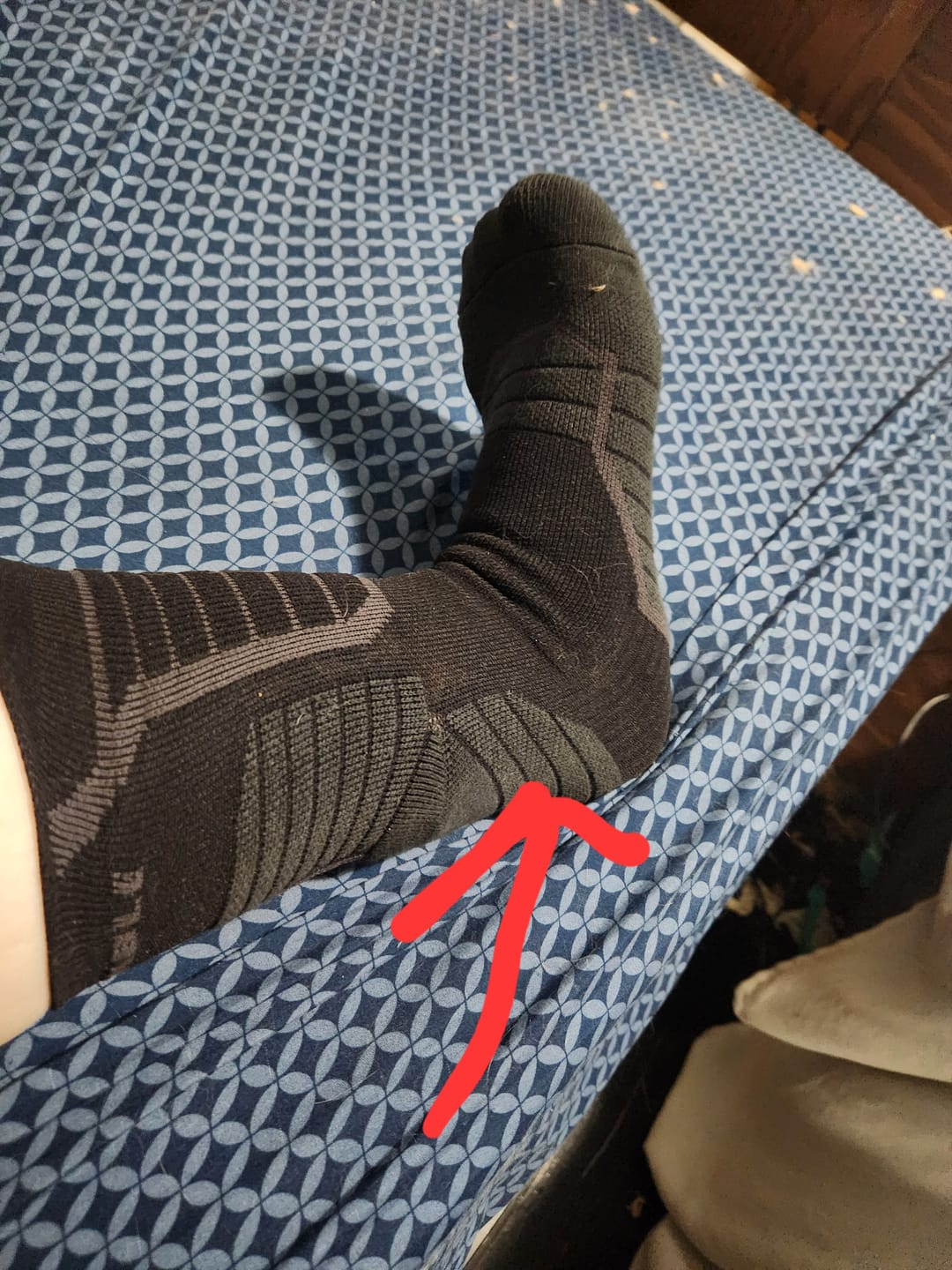 Customer photo review of Indestructible Compression Crew Socks - 2 Pairs (Size 7-12)