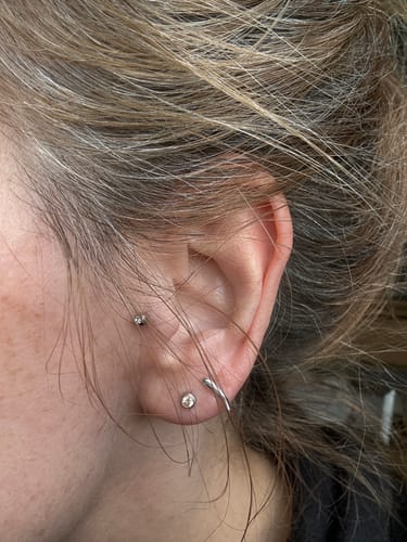 Customer photo review of Molto Hook Stud Earrings