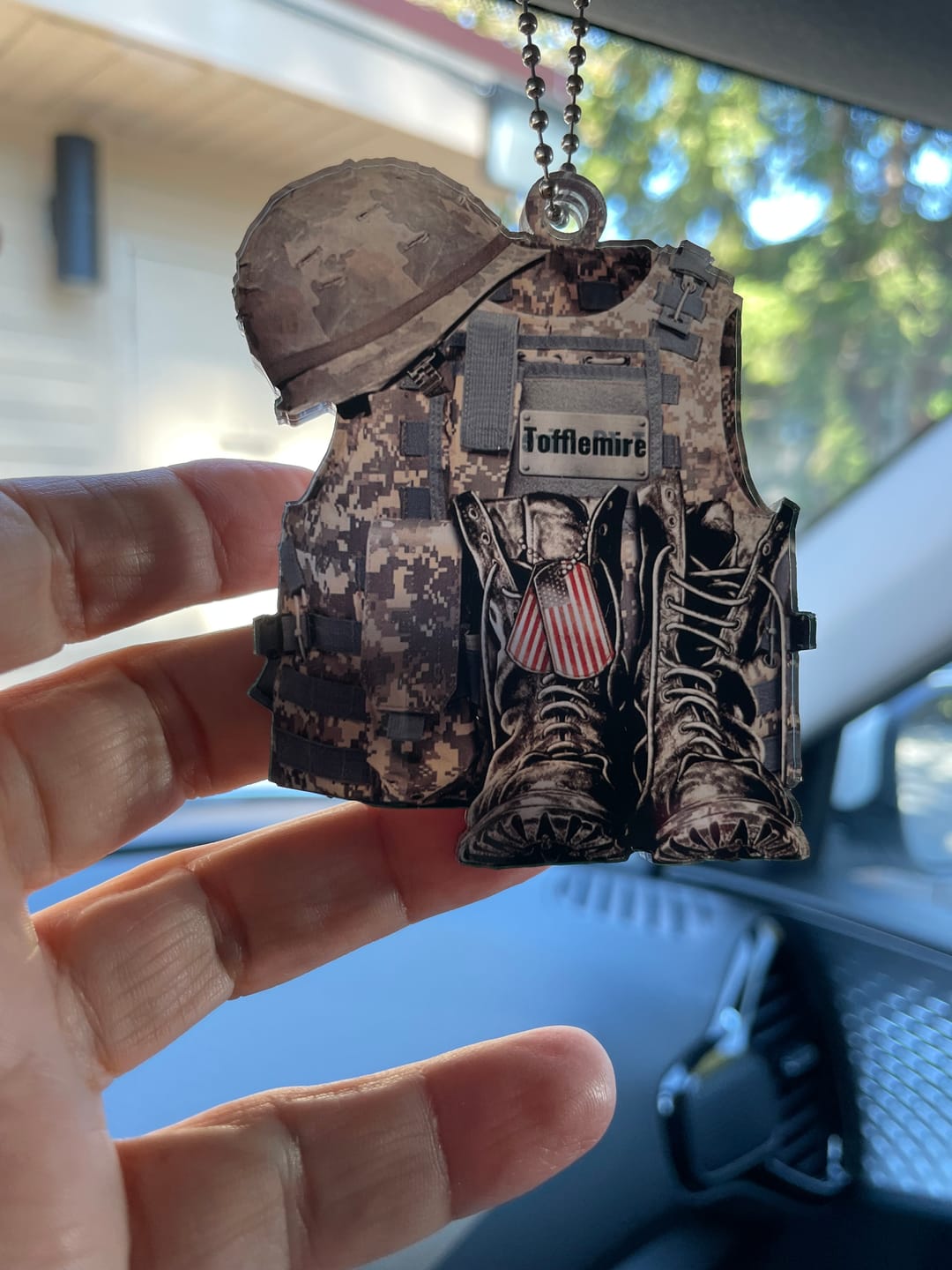 Customer photo review of Military Uniform - Boots & Hat - Personalized Flat Acrylic Ornament