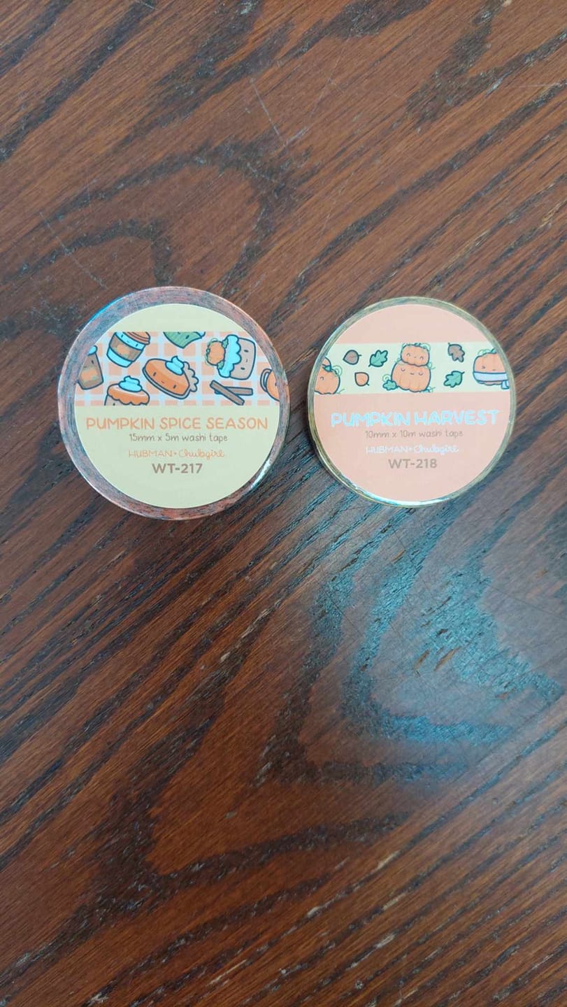 Customer photo review of Pumpkin Spice Washi Tapes (Set of 2)