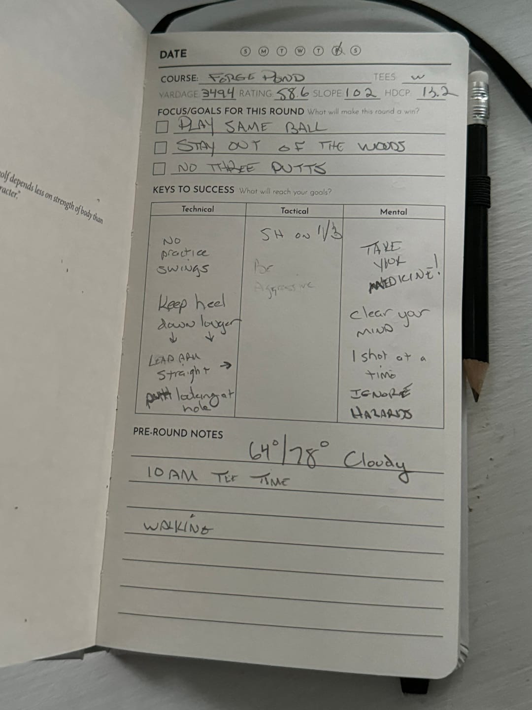 Customer photo review of The Performance Journal