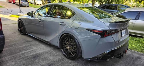 Customer photo review of CUSTOM 2 PIECE FORGED ROSE GOLD WHEELS SERIES: RV-T081