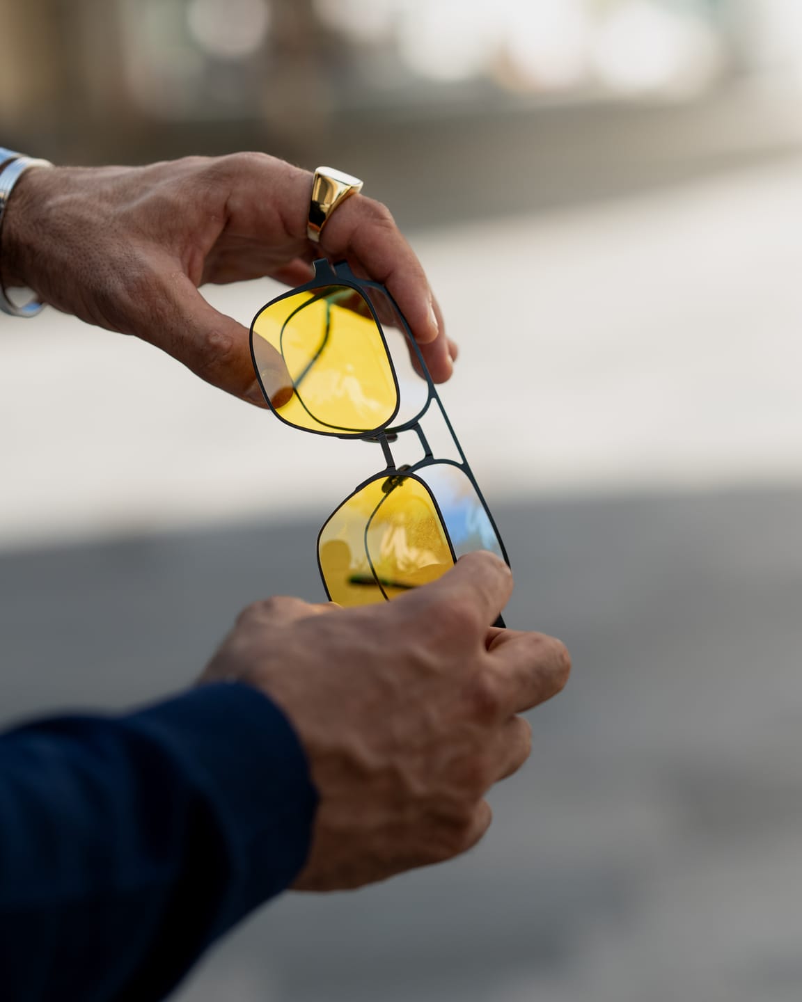 Customer photo review of Arnold | Magnetic Clip-on Glasses | ZanyLen New Arrival 2024