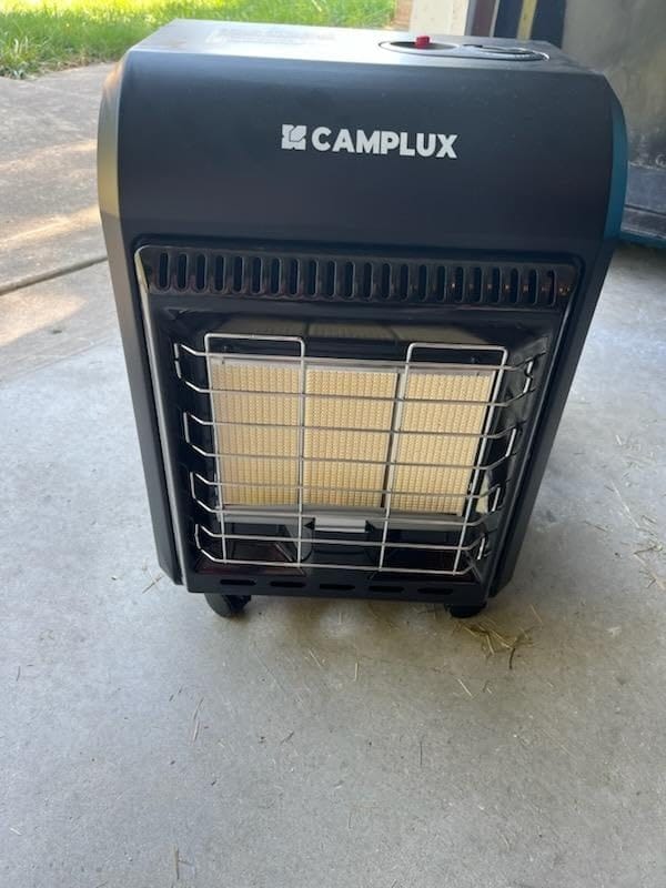 Customer photo review of Camplux Portable Propane Heater 6000 to 18000 BTU