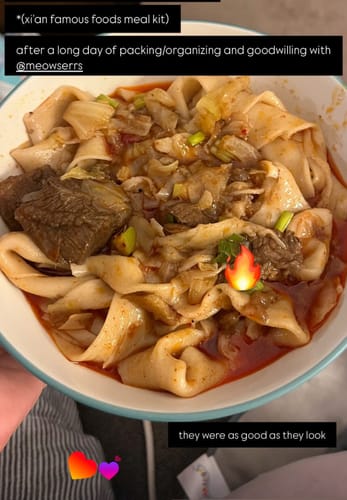 Customer photo review of [N2] Spicy & Tingly Beef Muscle Hand-Ripped Noodles Meal Kit (4 Servings)
