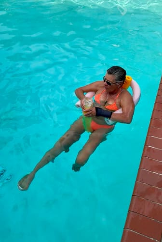 Customer photo review of Wild Orange Bikini Top II