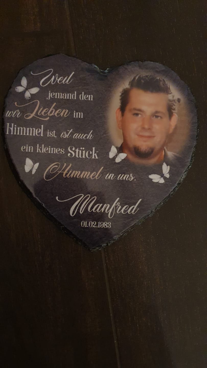 Customer photo review of Ein Stückchen Himmel - Familien-Schieferherz