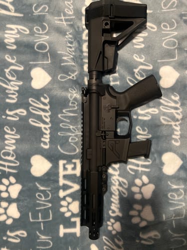 Customer photo review of AR15 .223 5" Combat rail Slim M-LOK Free Float Handguard Clam Shell Style