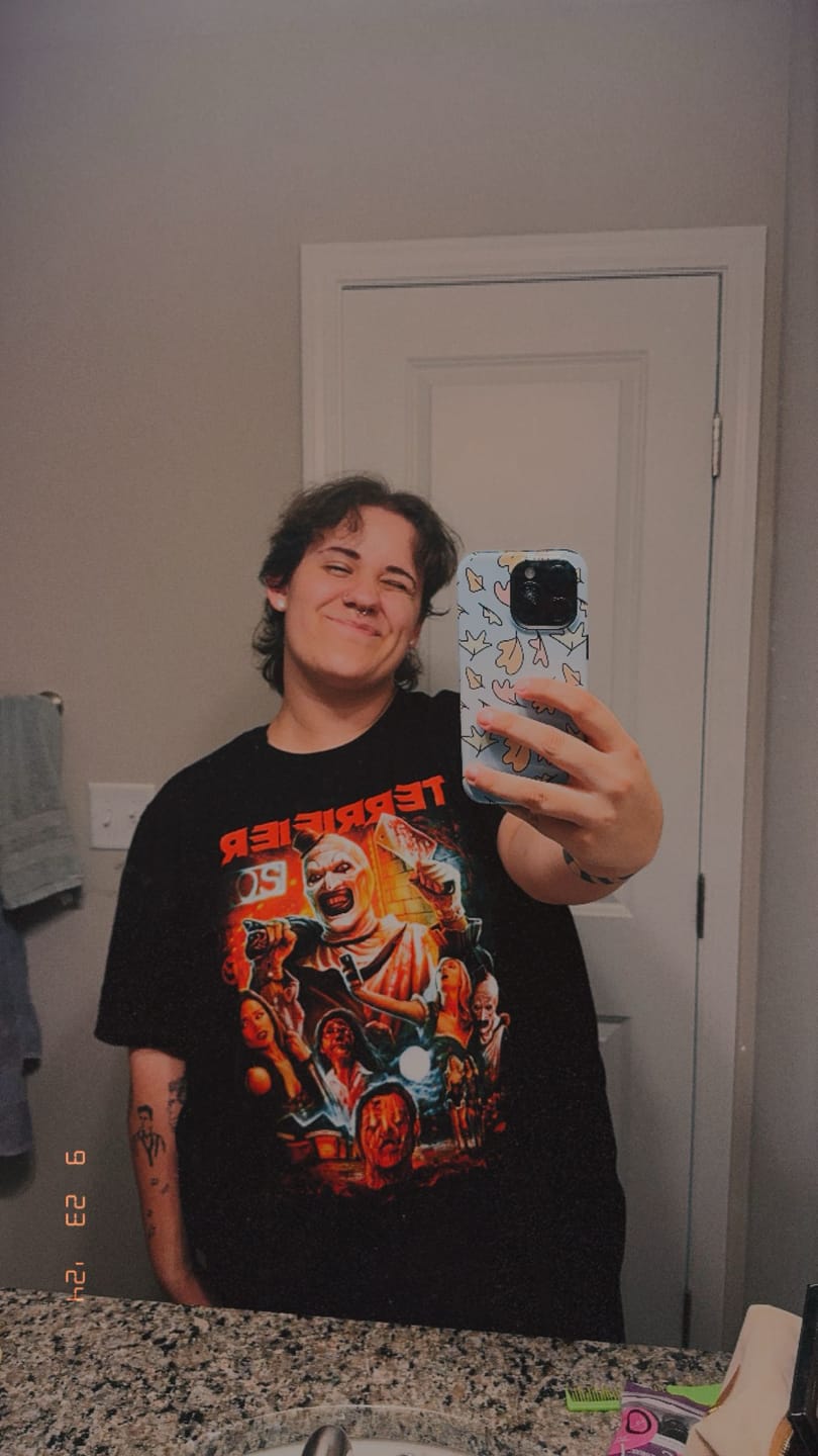 Customer photo review of Terrifier Man Of The Hour T-Shirt