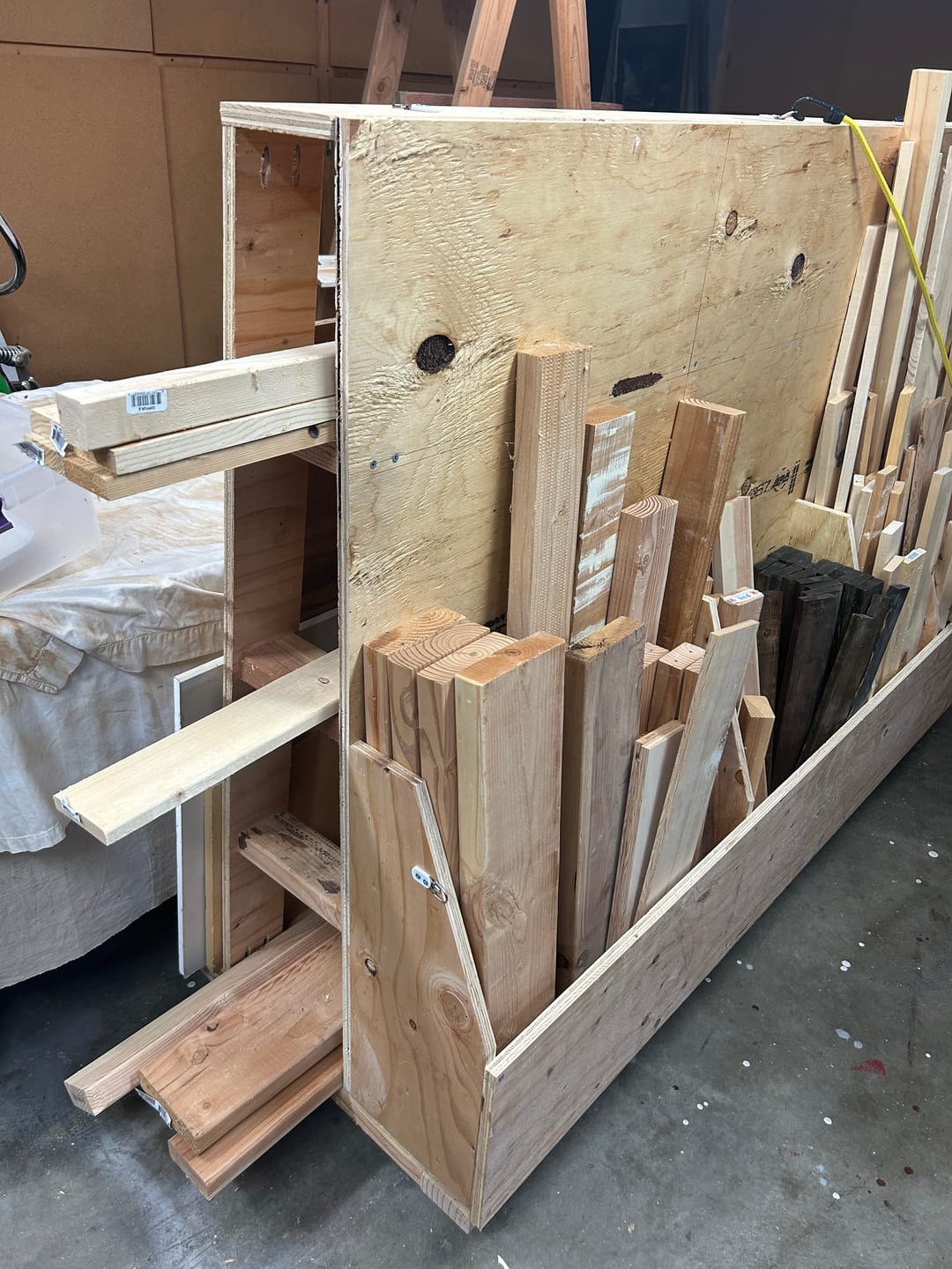 Customer photo review of Compact Wood Storage Cart Plans - Digital Download