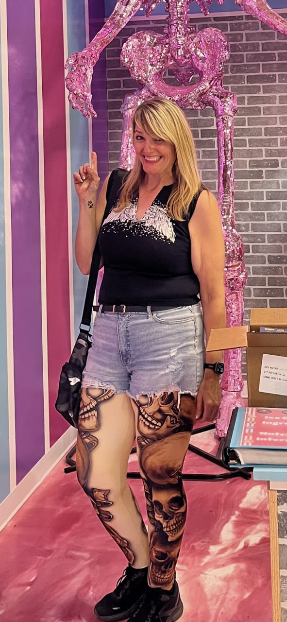 Customer photo review of Shorts and Tattoos Leggings
