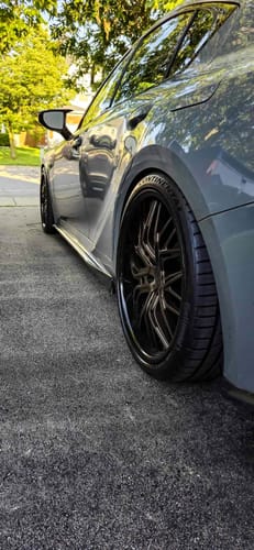 Customer photo review of CUSTOM 2 PIECE FORGED ROSE GOLD WHEELS SERIES: RV-T081