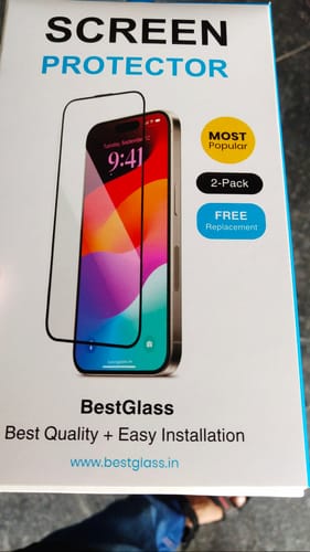 Customer photo review of ultraglass.in Tempered Glass Screen Protector for iPhone 14 / iPhone 13