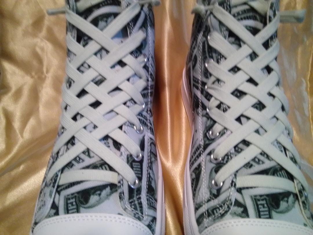 Customer photo review of Flat 100% Cotton Shoe Laces